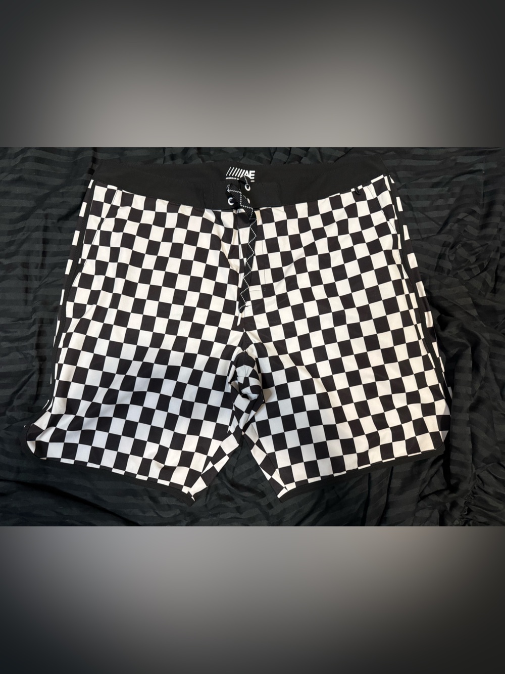 American Eagle AE Checkered Swim Trunks